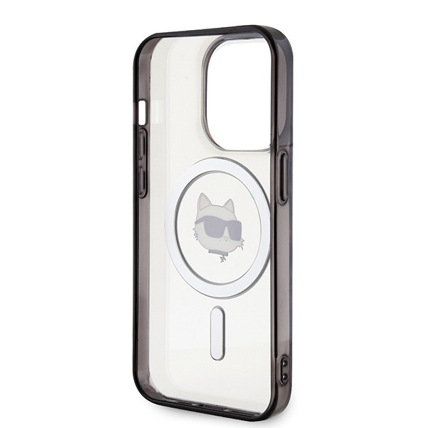 Etui Karl Lagerfeld KLHMP15XHCHNOTK iPhone 15 Pro Max 6.7" transparent hardcase IML Choupette`s Head MagSafe Case